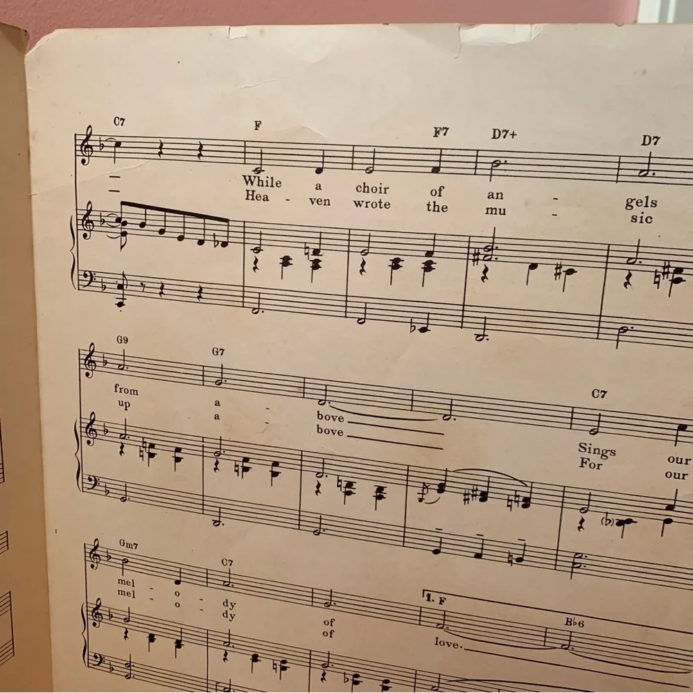 Vintage Sheet Music Score Melody of Love Vocal Edition